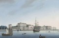 View Of Frankfurt With Ships In A City Canal. - German School