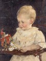 Toddler With Rattle - Elizabeth Stanhope Forbes