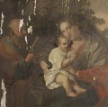 The Holy Family In A Landscape - Antwerp School