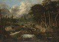 Huntsmen Chasing A Stag In A Wooded Landscape - Franz Rosen Von Rosenhoff
