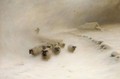A Flock Of Sheep In A Snowstorm - Joseph Farquharson