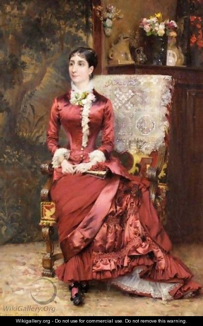 Portrait Of Madame D - Gustave Claude Etienne Courtois