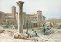 A View In Rome - Ettore Roesler Franz