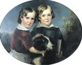 Two Boys And A Dog - George Cochran Lambdin