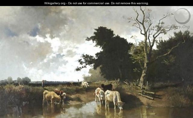 Watering Cattle - Joseph Wenglein