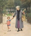 In The Park With Grandmother - Victor-Gabriel Gilbert