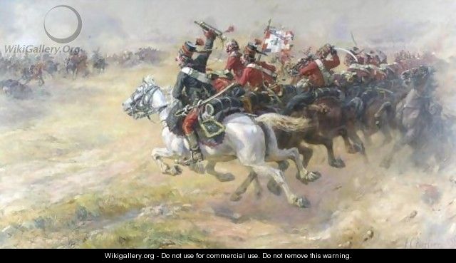 The Charge Of The Hussars - Henri Georges Jacques Chartier