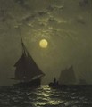 Moonlight And Fishing Boats - Francis Augustus Silva