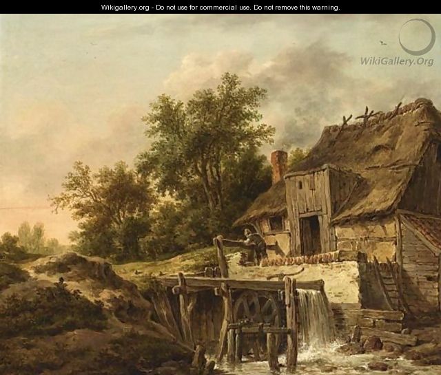 Landscape With A Watermill - Pieter Barbiers