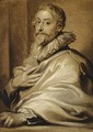 An En Grisaille Portrait Of The Engraver Pieter De Jode The Elder - (after) Dyck, Sir Anthony van