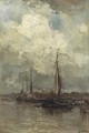 Moored Sailingboats - Jacob Henricus Maris
