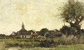 A Village In A Summer Landscape - Theophile De Bock