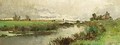 A River Landscape - Leon Victor Dupre