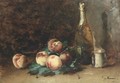 A Still Life With Peaches - Guillaume-Romain Fouace