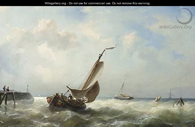 Sailing Vessels On Choppy Waters - Nicolaas Riegen