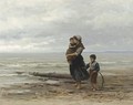 Waiting For Father's Return - Philippe Lodowyck Jacob Sadee