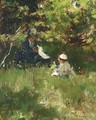 A Mother And Child In A Garden - Jacob Henricus Maris