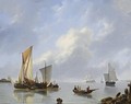 Shipping In A Calm - Petrus Jan Schotel
