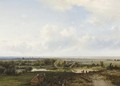 A Panoramic Landscape, Beverwijk In The Distance - Pieter Lodewijk Francisco Kluyver