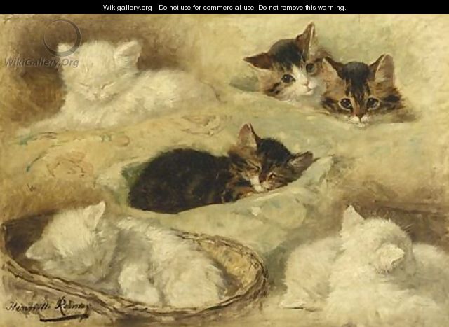 Kittens At Rest - Henriette Ronner-Knip