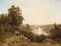 Sunset Over River Landscape - (after) James Baker Pyne