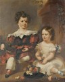 Portrait Study Of John Ramsay Of Straloch And His Sister Susan Christina Mary Ramsay - English School