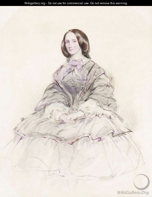 Portrait Of A Lady Said To Be Victoria Adelaide Marie-Louise - (after) Franz Xaver Winterhalter