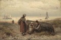 A Fisherman's Family In The Dunes - Johannes Hermann Barend Koekkoek