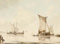 Schipping In An Estuary - Petrus Jan Schotel