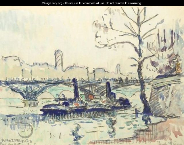 Paris, Pont Des Arts- Les Remoroqueurs - Paul Signac