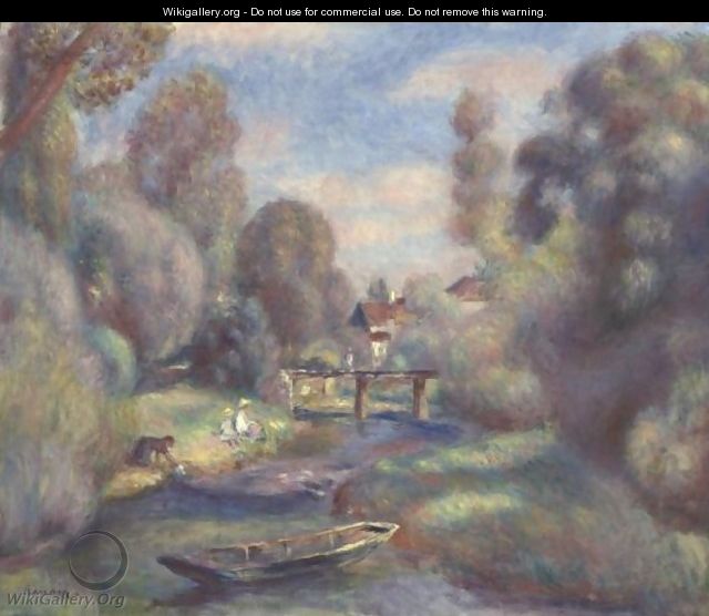 La Passerelle A Essoyes - Pierre Auguste Renoir