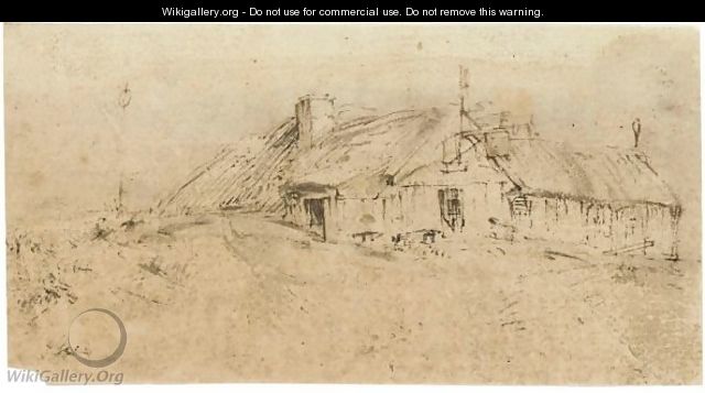 An Inn On A Dyke - Rembrandt Van Rijn
