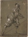 An Infantryman Drawing His Sword - Jacob Mathias Weyer