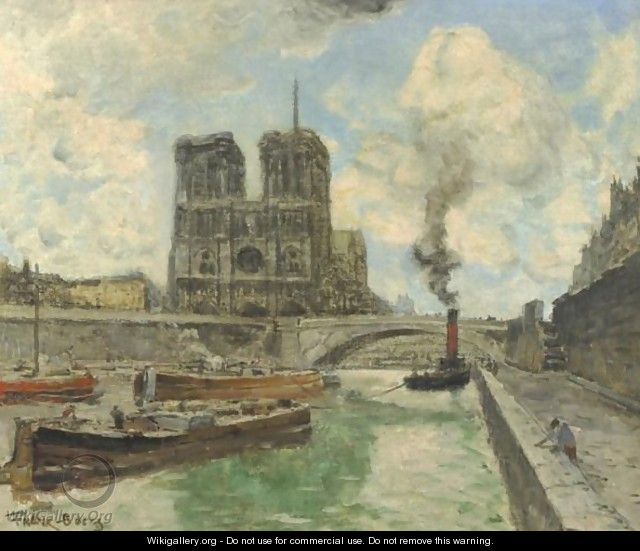 Paris La Seine, Les Quais Notre Dame - Frank Myers Boggs