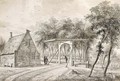 Bridge-Keepers House With A Figure Leaning Against The Railing Of The Bridge - Pieter Barbiers