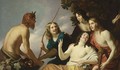 Pan Presenting Grapes To A Party Of Young Men And Women - Gerrit Van Honthorst