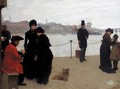 Waiting For The Boat, Chelsea Embankment - Frederick Brown