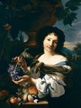 Giovane Donna Con Frutta In Un Paesaggio - Abraham Brueghel