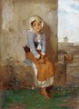 A Seated Young Girl - Polychronis Lembessis