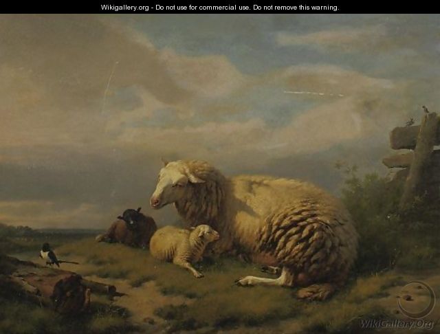Sheep Resting - Eugène Verboeckhoven