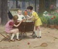 Entertaining Baby - Victor-Gabriel Gilbert