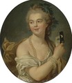 Mademoiselle Van Loo Holding A Mask - (after) Louis Michel Van Loo