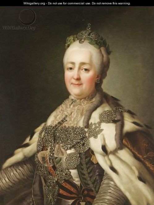 Portrait Of Catherine II - (after) Alexander Roslin