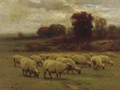 A Flock Of Sheep At Pasture - John Carleton Wiggins