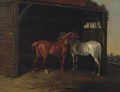 Two Hunters In A Barn - Edwin Cooper