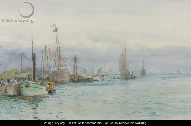 The Harbor, Copenhagen - William Lionel Wyllie