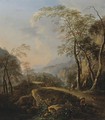 An Italianate Landscape With Horsemen And Peasants On A Path By A Gorge - (after) Nicolaes Berchem