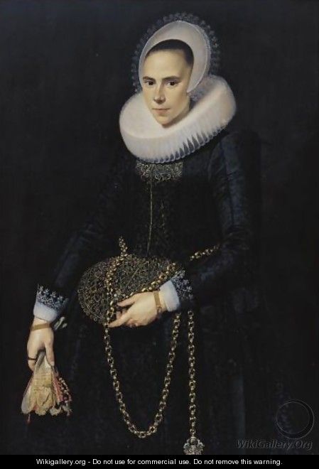 Portrait Of A Lady, Aged 24 - Cornelis van der Voort