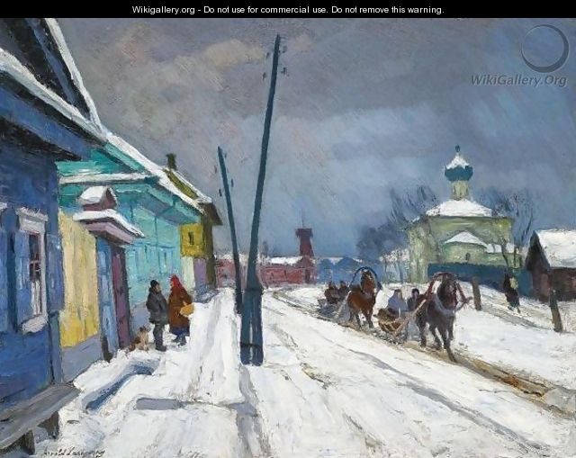Winter In Pskov - Arnold Borisovich Lakhovsky
