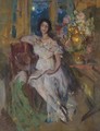 Portrait Of A Seated Lady - Konstantin Alexeievitch Korovin